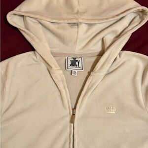 Juicy Couture Beige Zip-Up Hoodie